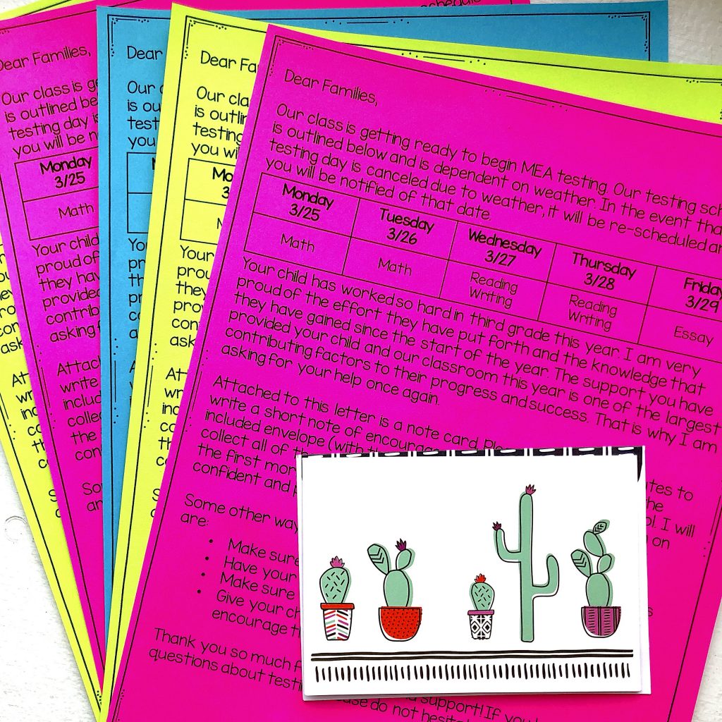 Testing Motivation Tips Customizable Letter