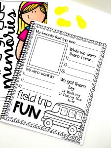 end of the year memory book field trip fun page